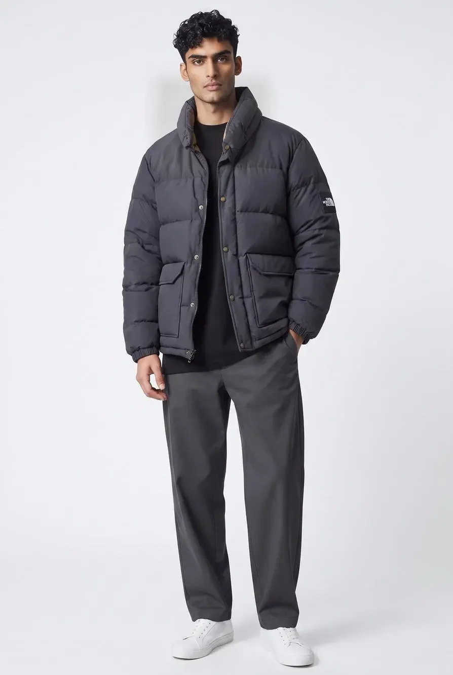 The North Face Gray Sierra Down Jacket L Puffer Coat Quilted Winter Outdoor Cozy